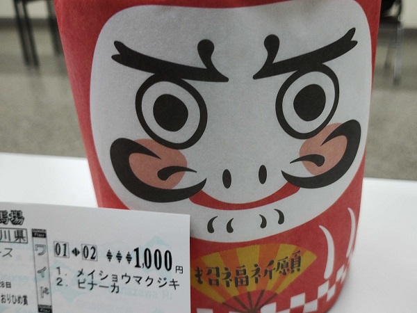 的中馬券と賞品