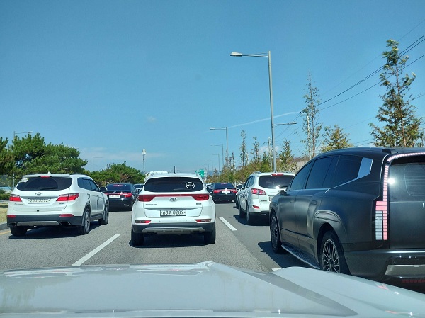 渋滞は想定外