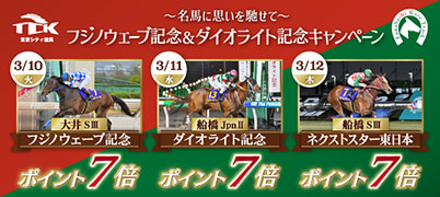 フジノウェーブ記念&ダイオライト記念キャンペーン