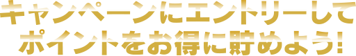 キャンペーンにエントリーしてポイントをお得に貯めよう!