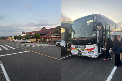 バスで宿泊地の博多へ