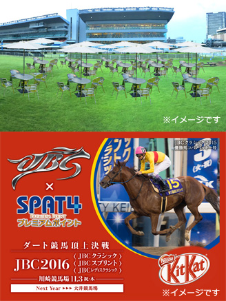 川崎競馬場内馬場SPAT4プレミアムポイント特設ラウンジ